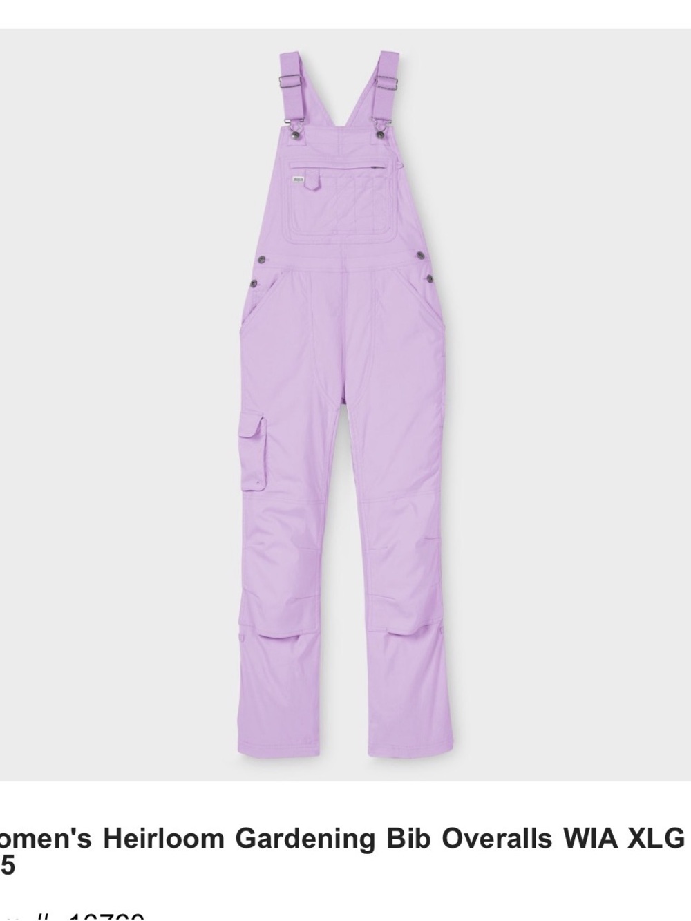 Duluth Trading Co Lavender Women's Bib Overalls